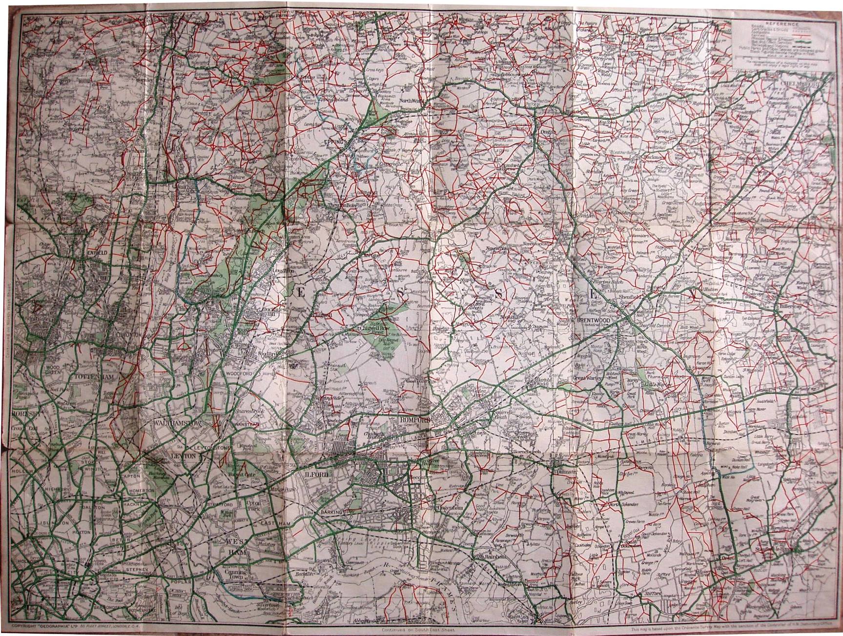Geographia Ramblers Map, 1937-42